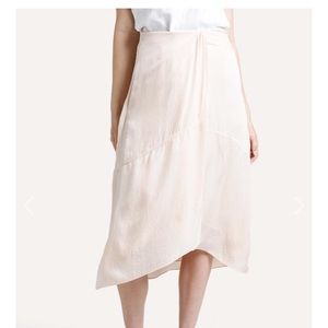Vince Cream High Low Skirt